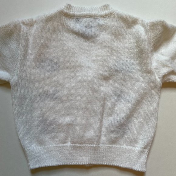 White Multi-Color Button Down Cardigan Sweater by Baby Superstore 12 Months NWOT - Picture 6 of 10